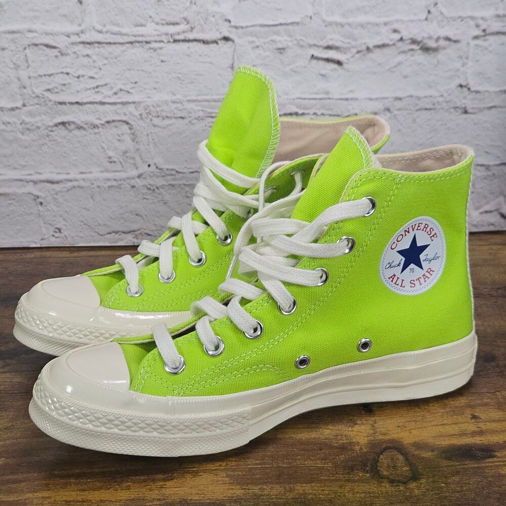Converse x Comme des Garcons PLAY Chuck 70 Green High Tops Men's 5 Women's 7
